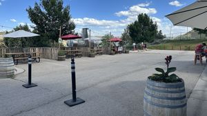 Picnic tables  at Ska Brewing in Durango