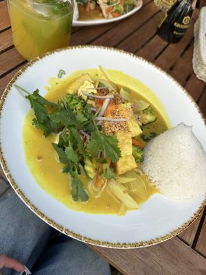 Coconut curry with tofu  at Cay Tre in Bonn