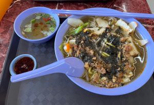 Prawn noodle  at Simplefood Vegetarian & Vegan Cuisine 原味素食 in East Singapore