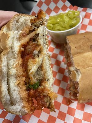 Vegan meatball sub at Uncle Gino's Pizzeria in Temecula
