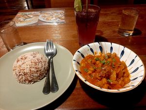 Chickpea tikka masala at Anchor Point Restaurant in Koh Yao Noi