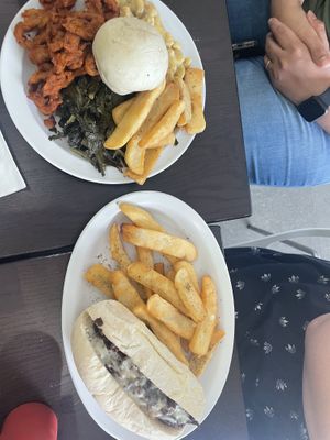 Hot chick plate and the Philly cheese sandwich   at Vegelicious Antioch in Antioch