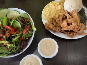 House salad with ranch and soul chick plate❤️  at Vegelicious Antioch in Antioch