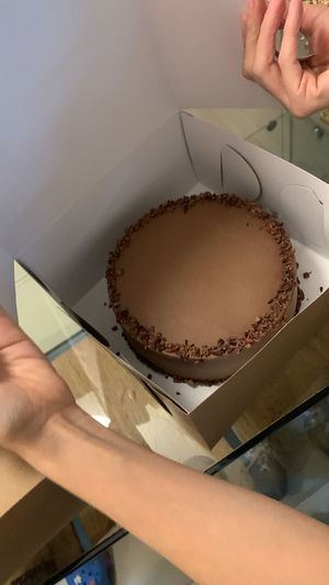 chocolate cake at W h o l l y in Medellin