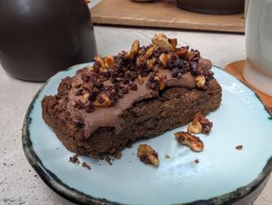 Delicious cacao bread at W h o l l y in Medellin