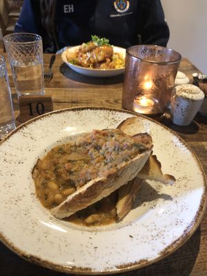 Tuscan bean soup w/ bread  at Huggers in Norwich