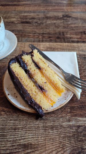 Jaffa-inspired cake at Huggers in Norwich