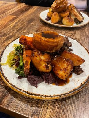 Roast with nut loaf at Huggers in Norwich