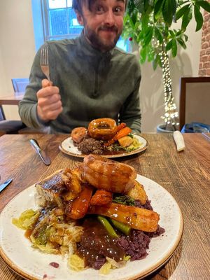 Happy husband! at Huggers in Norwich