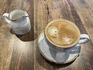 Americano, oat milk was hot as standard, just how I like it   at Huggers in Norwich