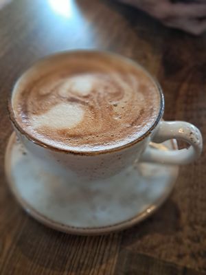 Oat milk flat while at Huggers in Norwich