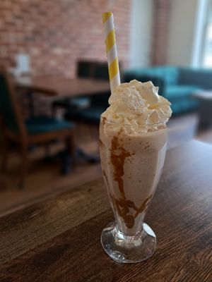 Biscoff milkshake at Huggers in Norwich