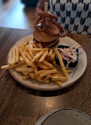 Straight up burger at Huggers in Norwich