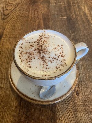 White hot chocolate  at Huggers in Norwich
