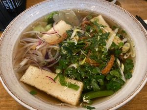 Vegan pho  at Phox in Dusseldorf