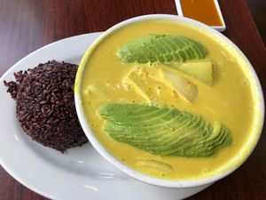 Avocado Yellow Curry (vegan) at The Coconut Downtown in Reno