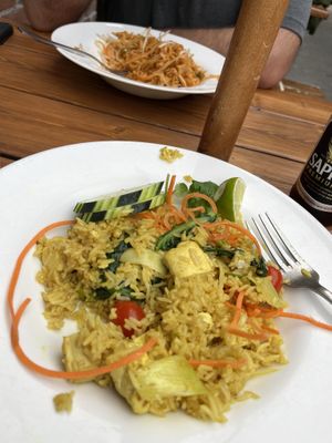 Tom yum fried rice without egg, fish sauce, etc   at Sage in Brooklyn