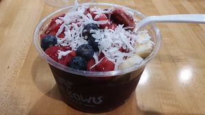 Acai bowl (without honey and granola) at Bahia Bowls in Naples