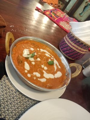 Okra dish with tomato sauce. (I forgot the name) at Harbour Kitchen in Zanzibar