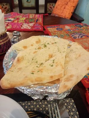 Garlic naan at Harbour Kitchen in Zanzibar