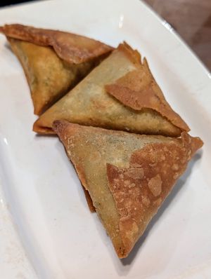 Samosas at Harbour Kitchen in Zanzibar