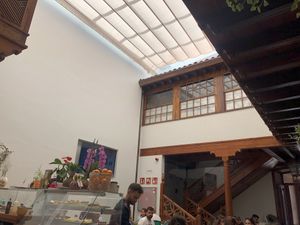 The patio  at B Planet La Laguna in Tenerife