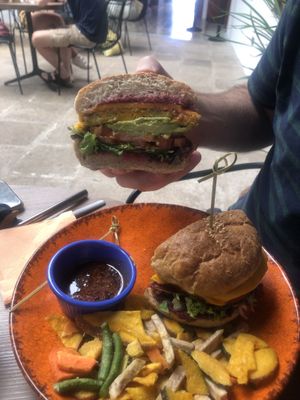 Burger 🍔   at B Planet La Laguna in Tenerife