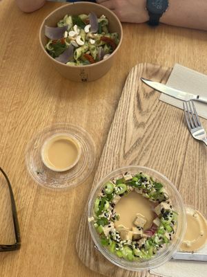 Pasta pesto + salad  at SOA RESTAURANT BOULOGNE in Boulogne-billancourt