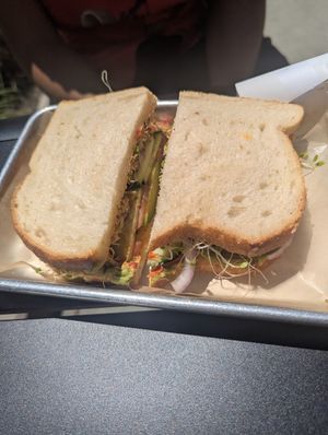 Veggie delight on sourdough at Craft in Watsonville
