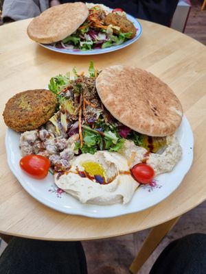 Hummus Platter with extra Falafel at Kafe Hummusson - 2nd Floor in Malmo