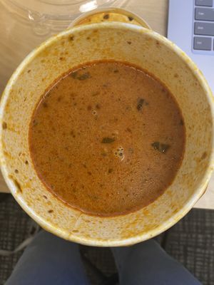 Broth for the laksa  at Ba Bar Green in Seattle