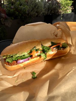 Chorizo bahn mi with avocado   at Ba Bar Green in Seattle