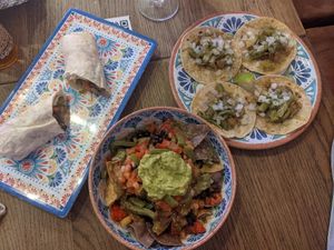 Baby burrito, nachos & tacos at Ta'Kool in Sevilla