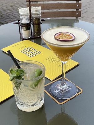 mojito and pornstar martini  at Vrijdag in Amsterdam