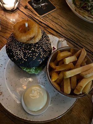 Carrot burger  at Vrijdag in Amsterdam