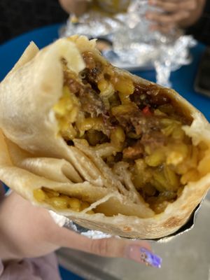 V- kbbq burrito  at Tacos Tu Madre - Westwood in Los Angeles