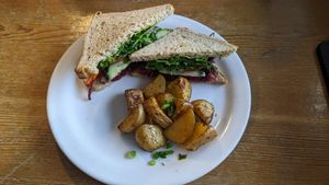 Vegan sandwich at The Vienna in Nelson