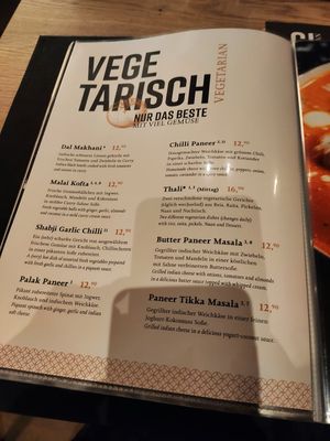 Vegetarian menu at Ginti and More in Cologne