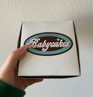 box of cupcakes   at Babycakes in Imperial Beach