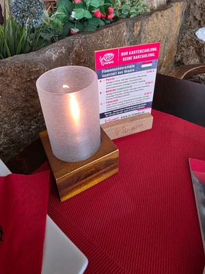 Tischdeko at La Flamme in Bad Mergentheim