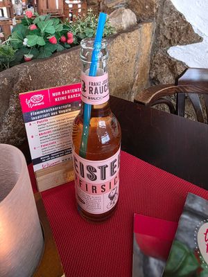 Pfirsich Eistee at La Flamme in Bad Mergentheim