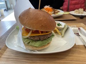 Veggie burger plate   at Alohana  in Tokyo