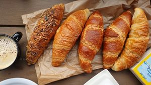Different croissants at Bakery Bakery - HB in Zurich