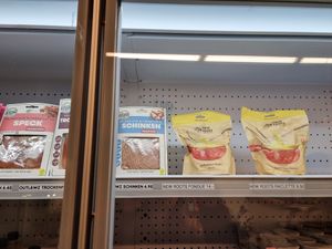 Cold cuts and fondue cheese at Bakery Bakery - HB in Zurich