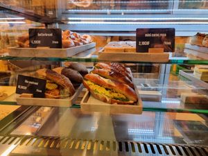 Sandwiches (one with seitan, one with chickpeas) at Bakery Bakery - HB in Zurich