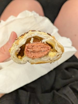 Inside the sausage roll at Bakery Bakery - HB in Zurich