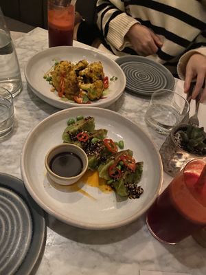 HALDI GOBI & SPINACH GYOZA  at Mildreds - Covent Garden in London