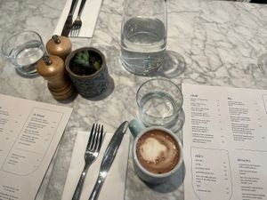 table setting  at Mildreds - Covent Garden in London