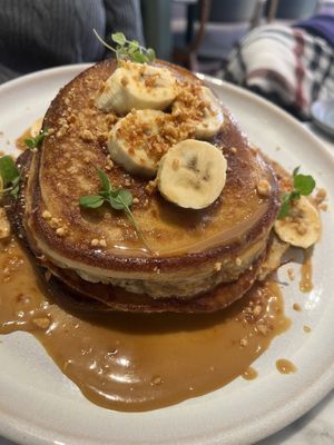 banana butterscotch pancakes  at Mildreds - Covent Garden in London