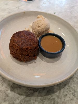 Butterscotch banana pudding and salted caramel at Mildreds - Covent Garden in London